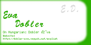 eva dobler business card